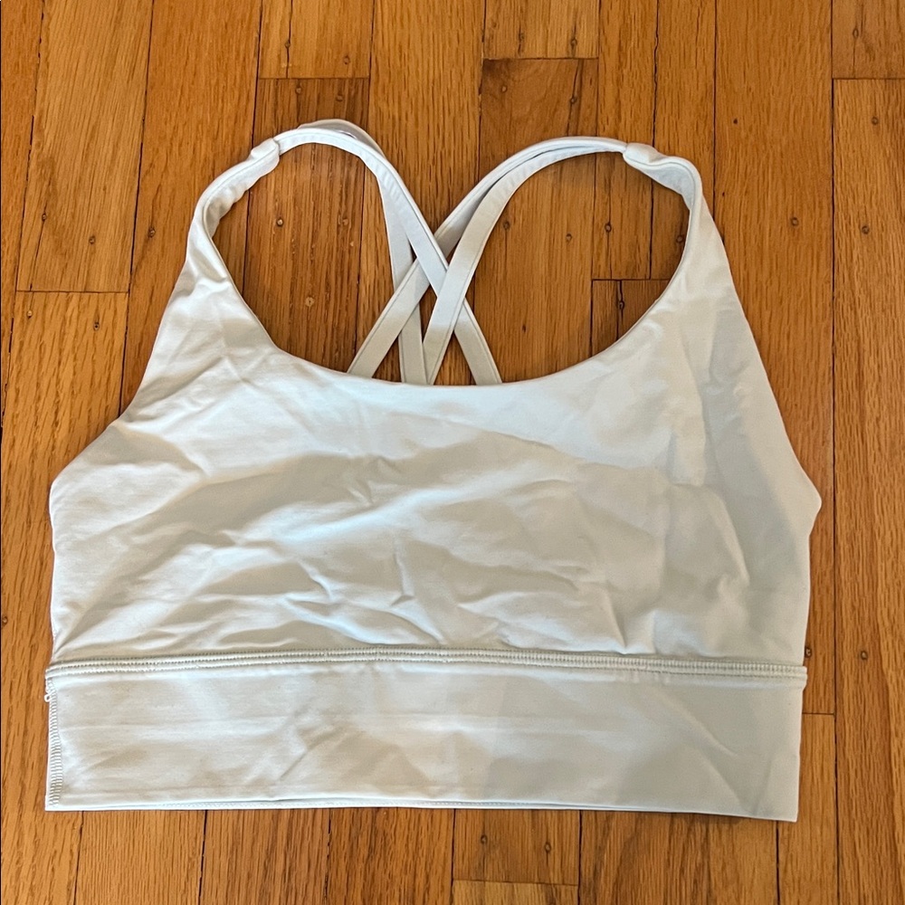 EUC Lululemon Energy Bra Long Line top 6 Mint Green Blue
